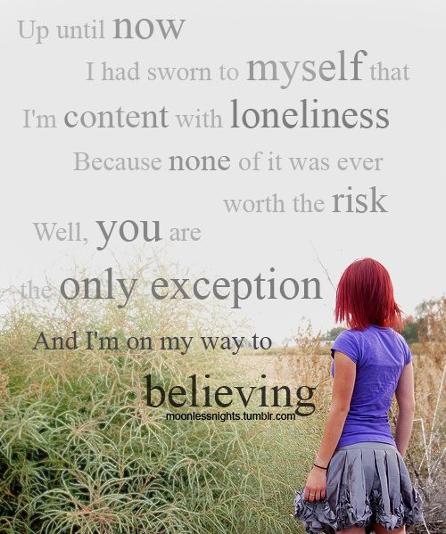The only exception lyrics meaning
